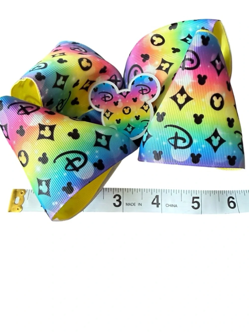 6” Hair Bow set Boutique Mickey‎ Addidas & Rainbow Disney Inspired